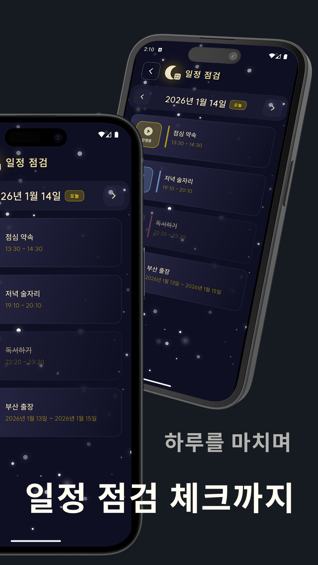 일정 점검 체크